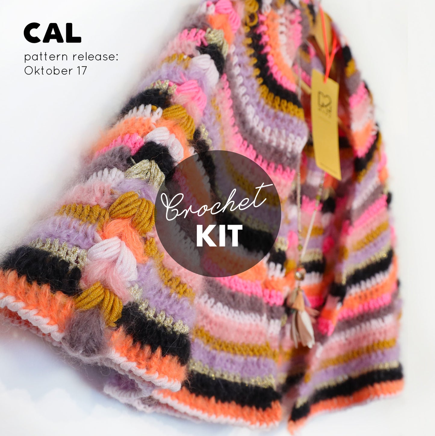 Haakpakket - MYPZ Boho omslagdoek CAL (ENG-NL-DE-FR-ES)