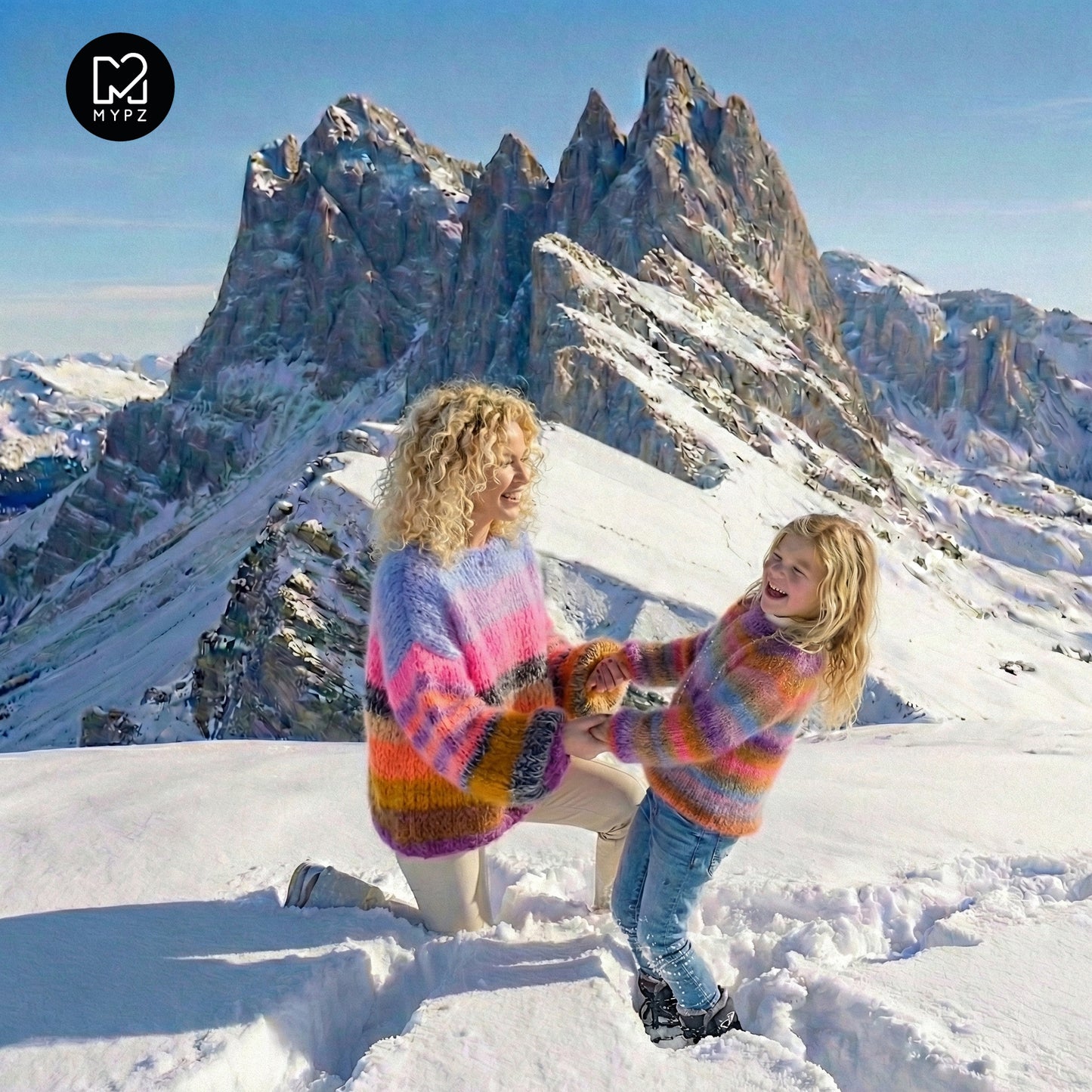 MYPZ Chunky Mohair Pullover Candy Heat