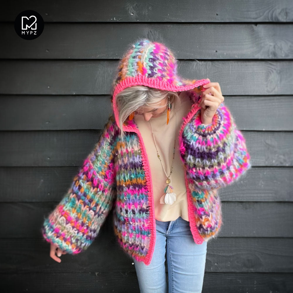 Breipakket – MYPZ Chunky Mohair Rib Vest Confetti No.12 (ENG-NL)