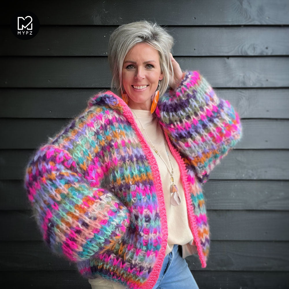 Breipakket – MYPZ Chunky Mohair Rib Vest Confetti No.12 (ENG-NL)