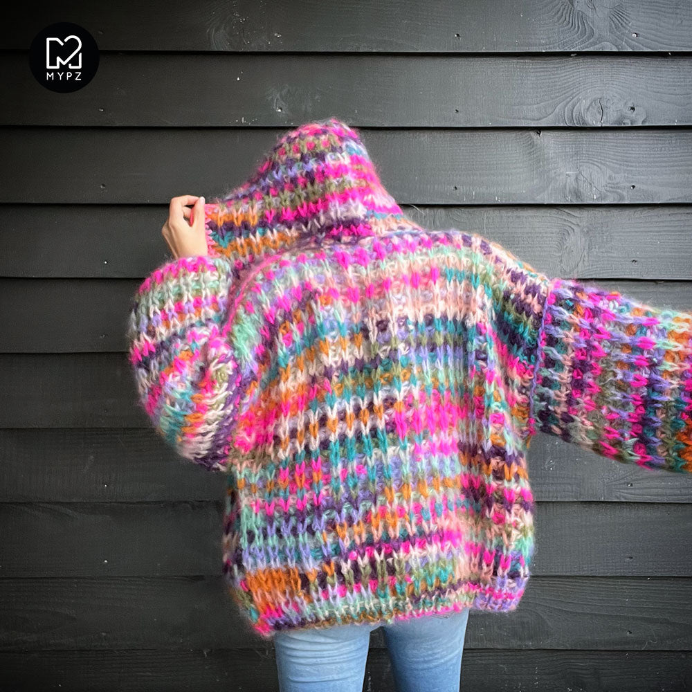 Breipakket – MYPZ Chunky Mohair Rib Vest Confetti No.12 (ENG-NL)