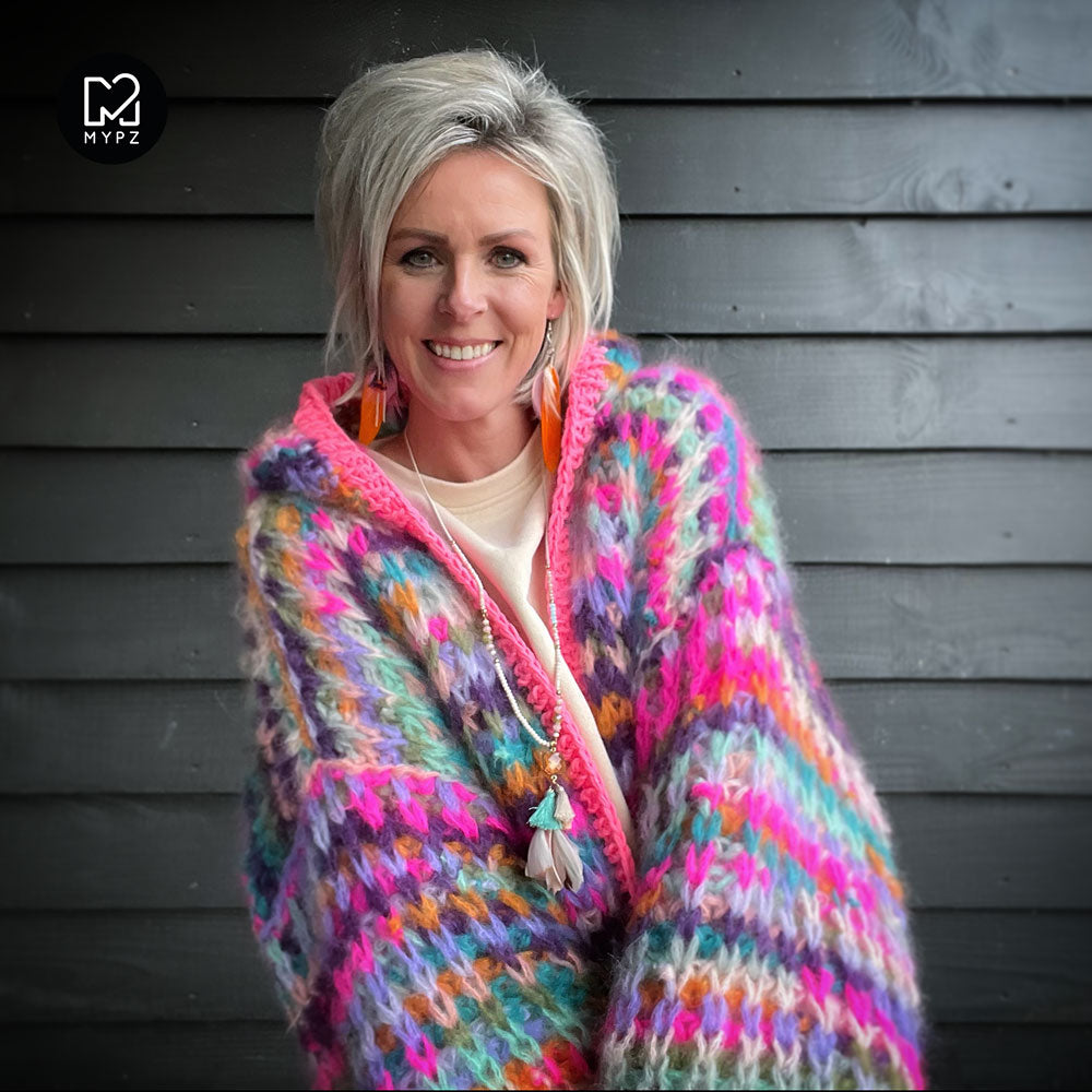 Breipakket – MYPZ Chunky Mohair Rib Vest Confetti No.12 (ENG-NL)