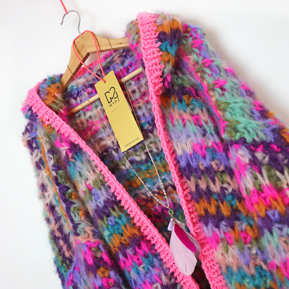 Breipakket – MYPZ Chunky Mohair Rib Vest Confetti No.12 (ENG-NL)