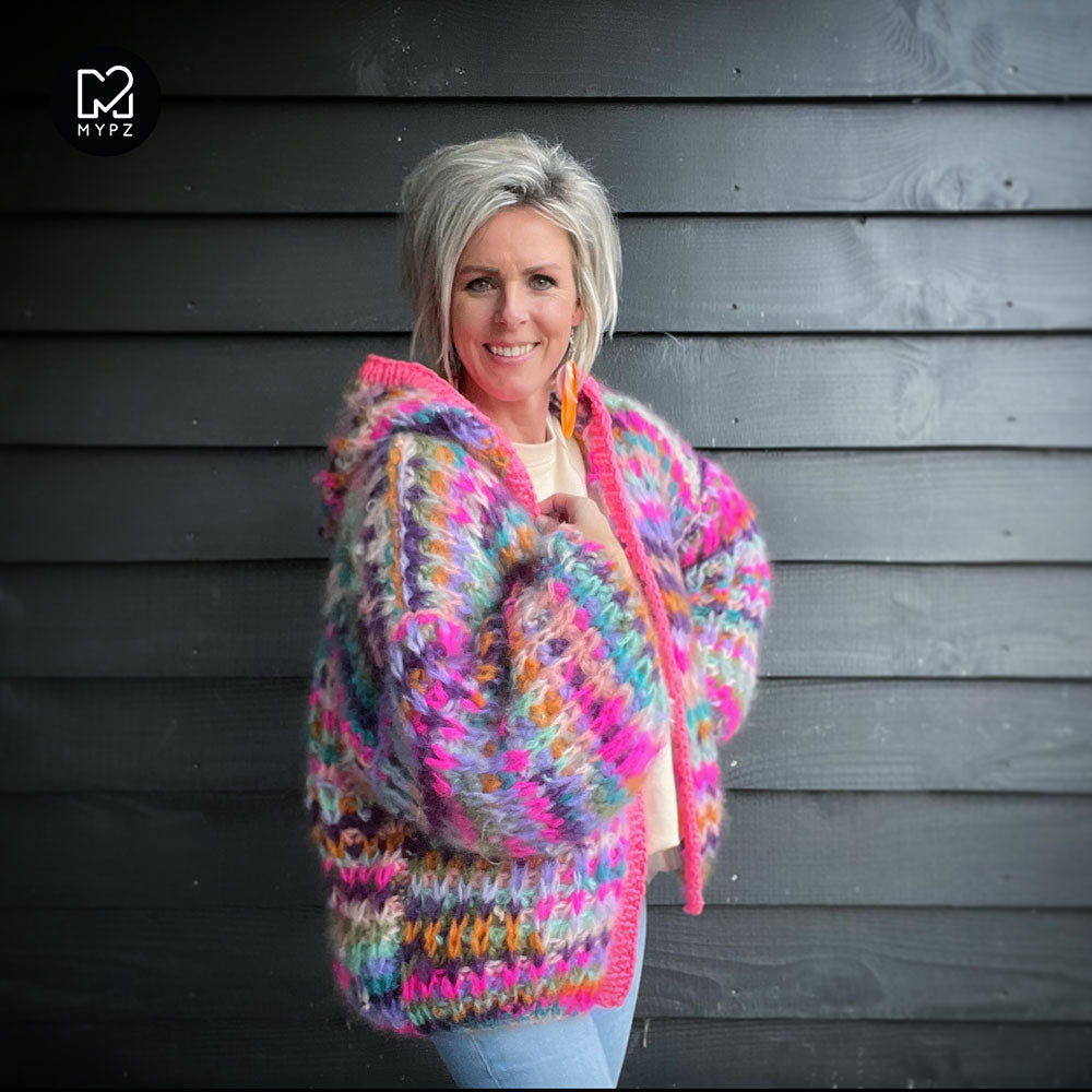 Breipakket – MYPZ Chunky Mohair Rib Vest Confetti No.12 (ENG-NL)