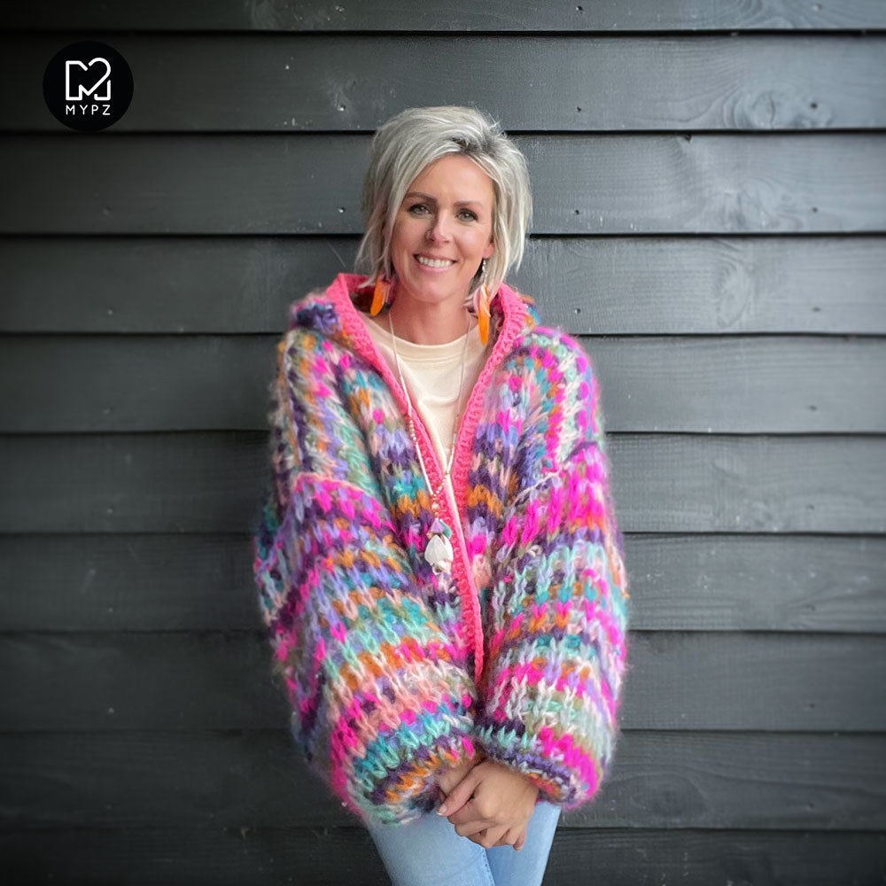 Breipakket – MYPZ Chunky Mohair Rib Vest Confetti No.12 (ENG-NL)