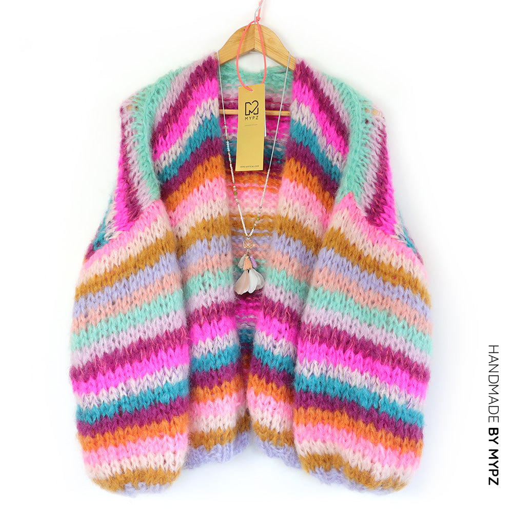 Breipakket – MYPZ kort Chunky Mohair vest Berry Kiss No.15 (ENG-NL)