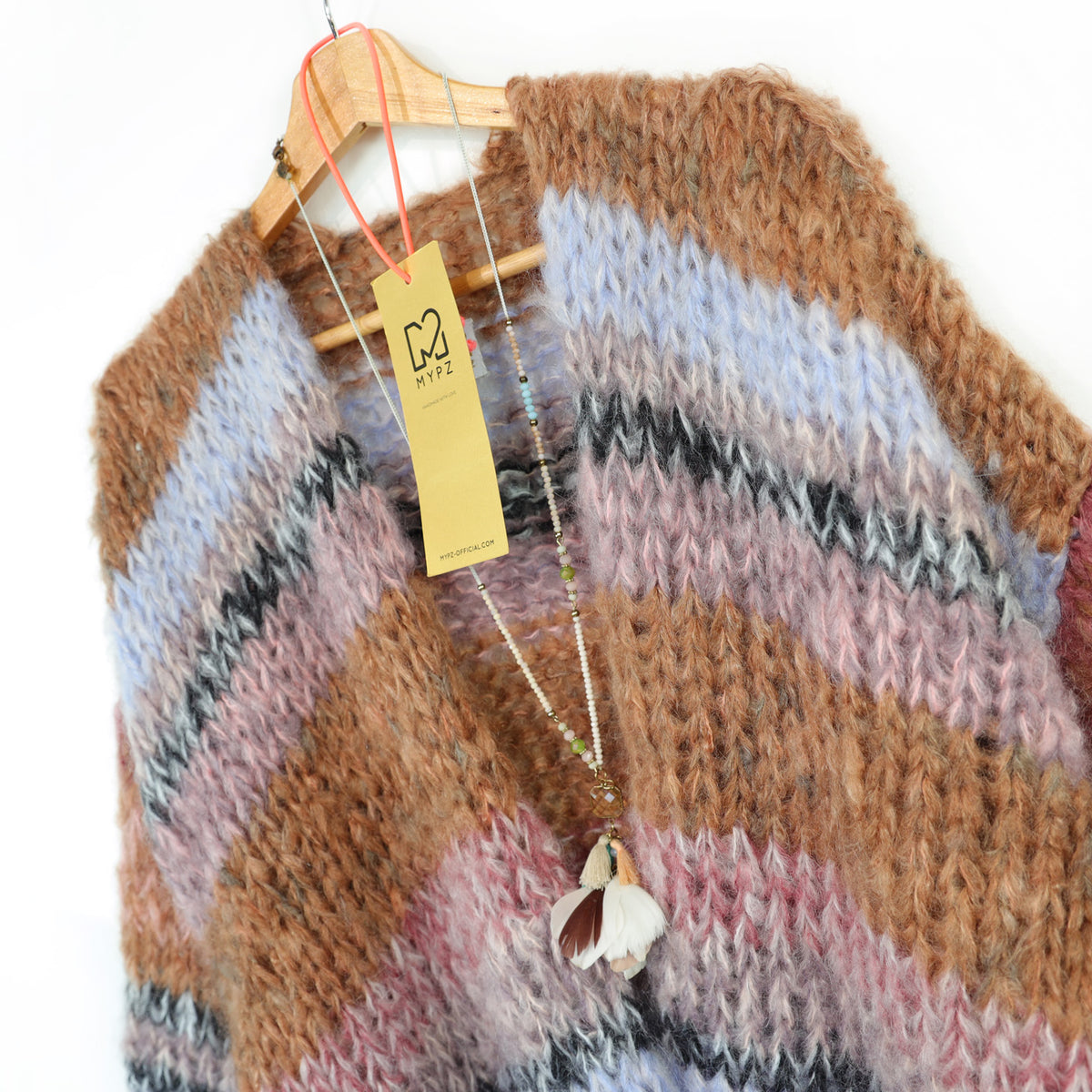 MYPZ Chunky Mohair-vest Walnut nr. 15