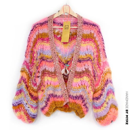 Breipakket – Chunky Mohair Pullover Colorflow Wave No.12 (ENG-NL-DE)