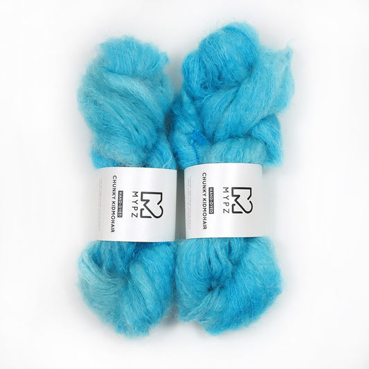 MYPZ Chunky kidmohair DK – handgeverfd 'The New Pretty Blue'