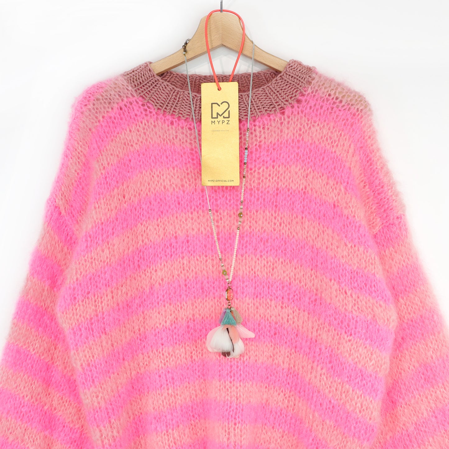 Ontwerp je eigen kit - Breipakket MYPZ Light Mohair Pullover gestreept No8 (ENG-DE-NL)