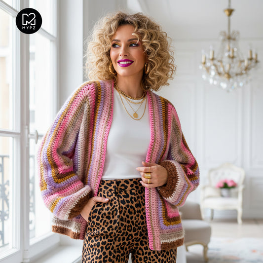 Haakpakket - MYPZ Hexagon Cardigan Moca Dreams (ENG-NL-DE)