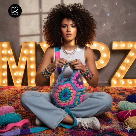 Haakpatroon - MYPZ hexagon tas Pacha (ENG-NL-DE-ES)