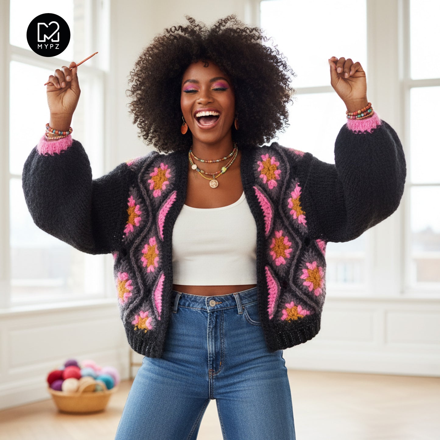 Haakpakket - MYPZ Masterpiece vest Pink Star (ENG-NL)