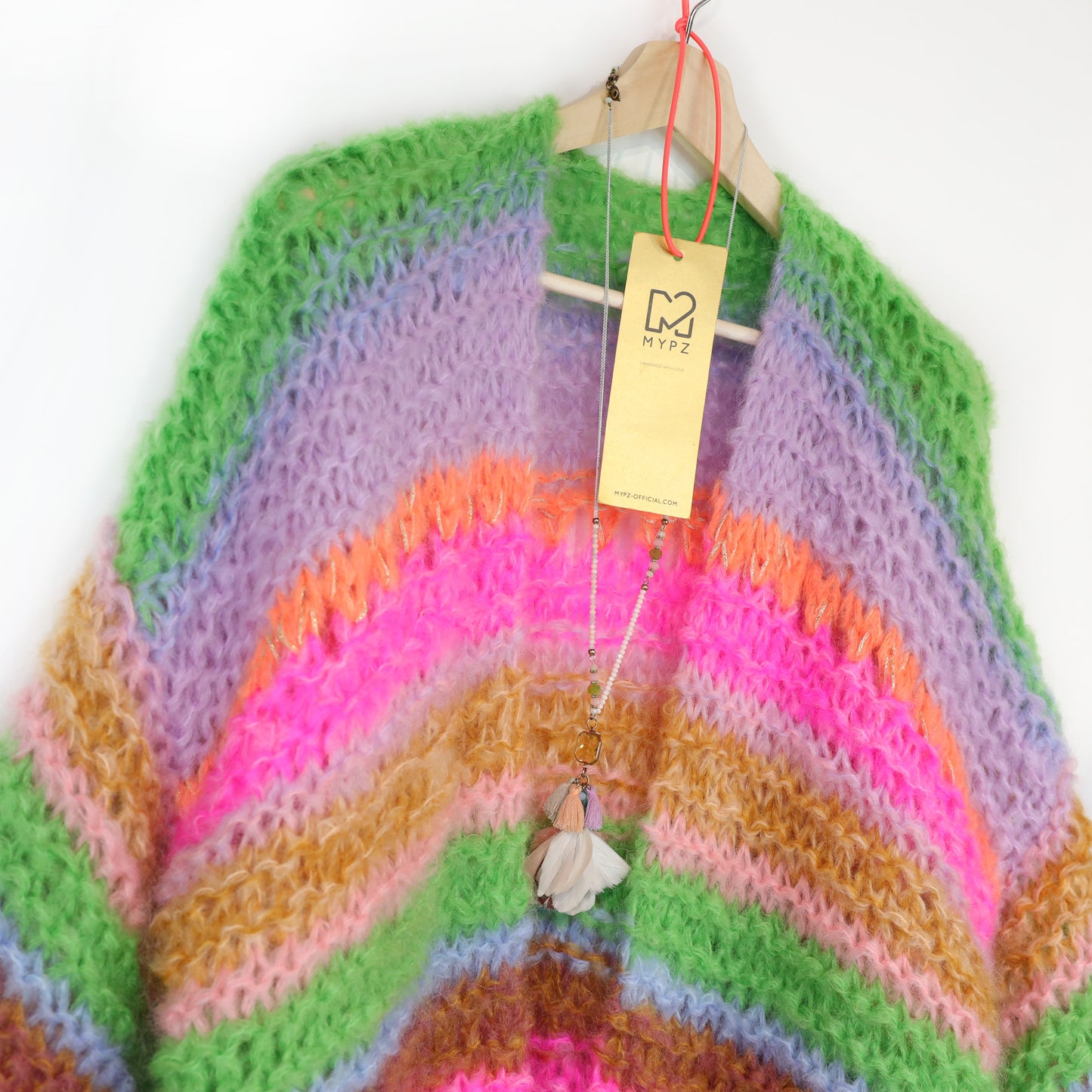 Breipakket – MYPZ Chunky Mohair Cardigan Rainbow Sorbet No.15 (ENG-NL-DE)