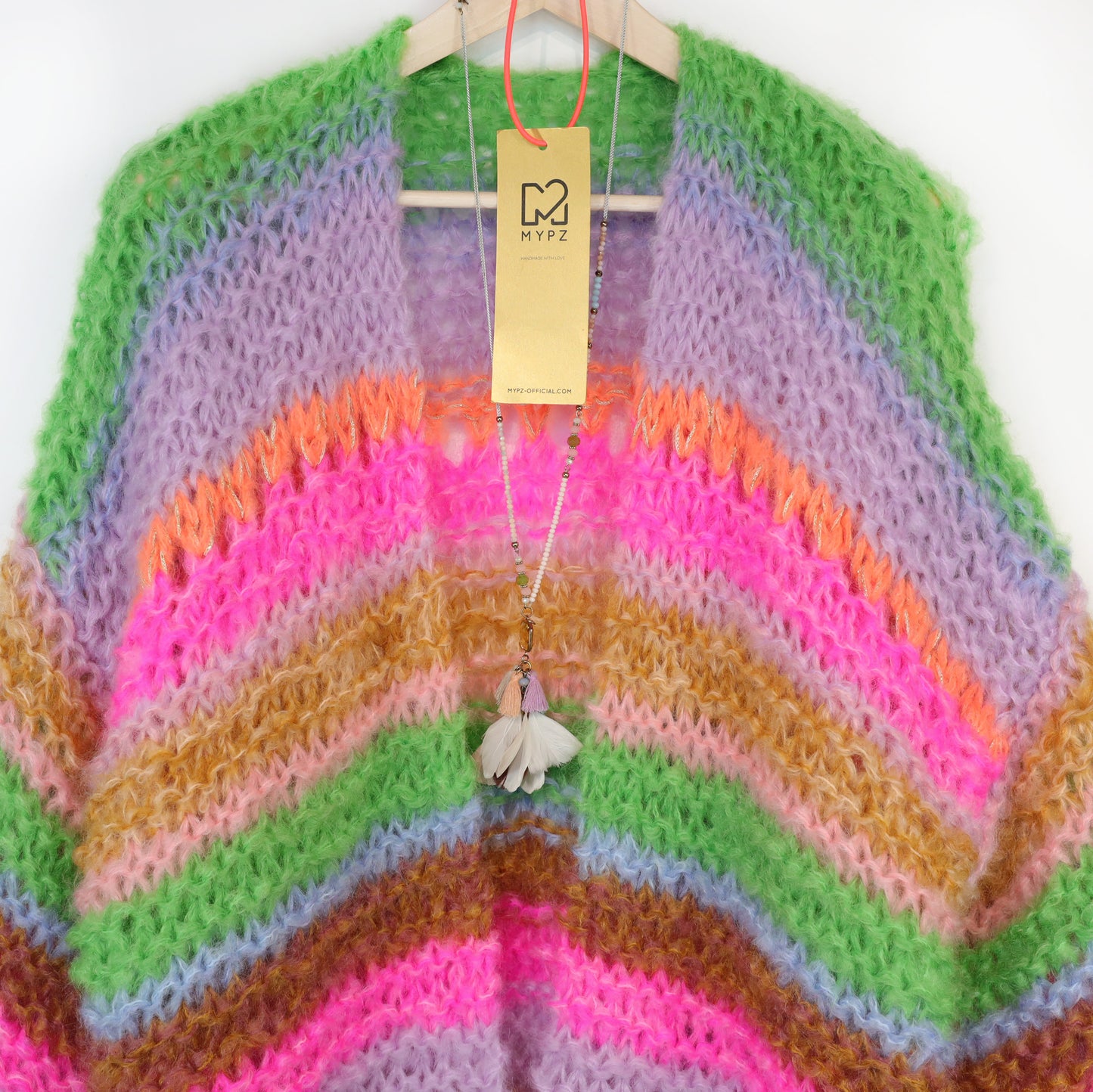 Breipakket – MYPZ Chunky Mohair Cardigan Rainbow Sorbet No.15 (ENG-NL-DE)