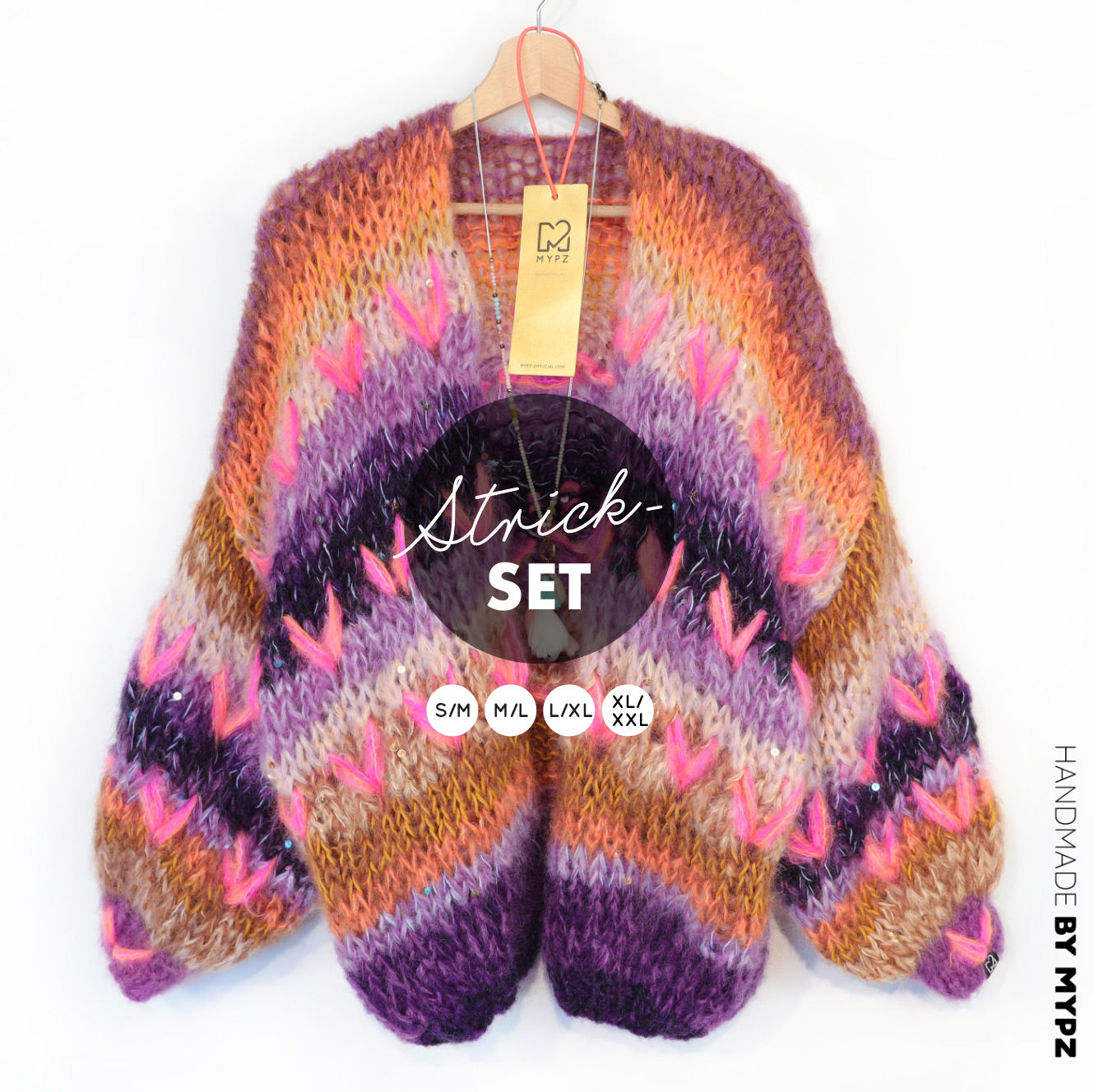 Breipakket – MYPZ Chunky Mohair Cardigan Boho Firefly No.15 (ENG-NL-DE)