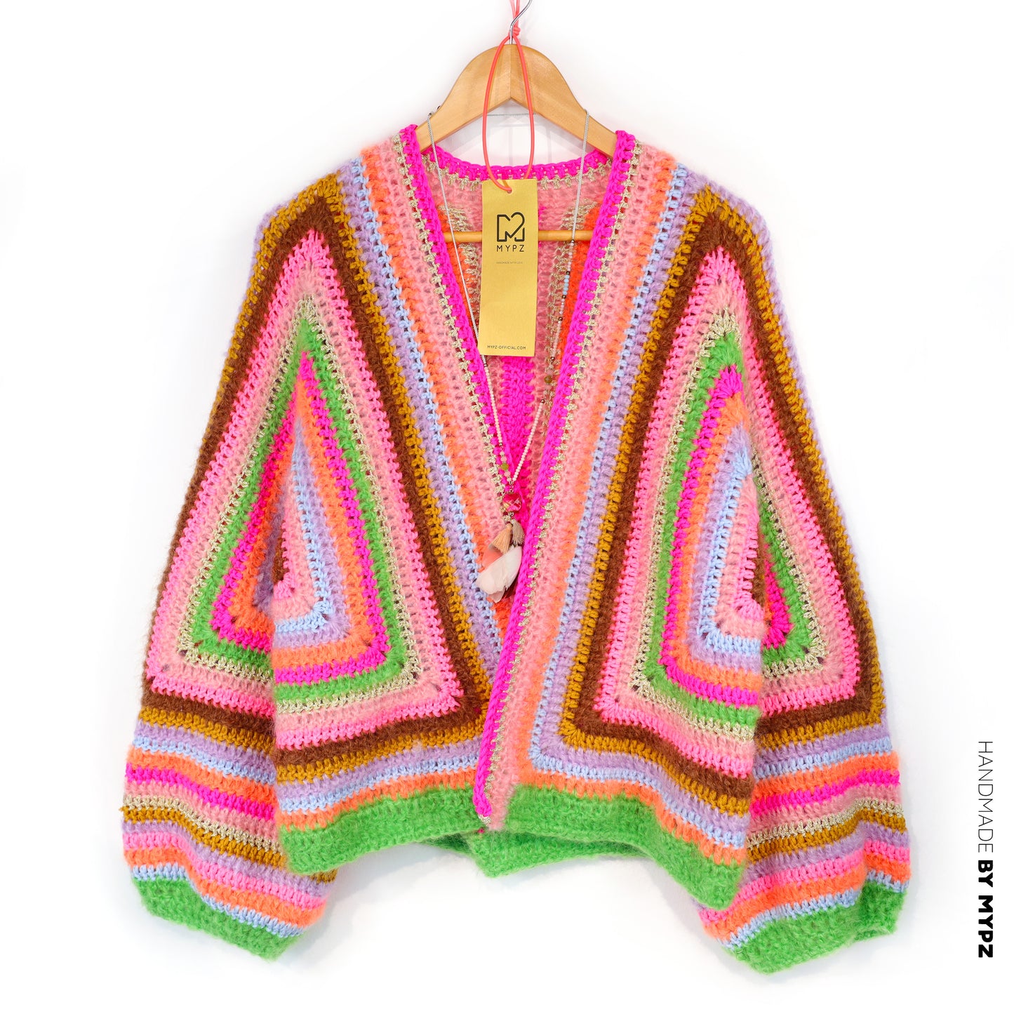 Crochet pattern - MYPZ Hexagon Cardigan Vibrant Soul (ENG-NL-DE)