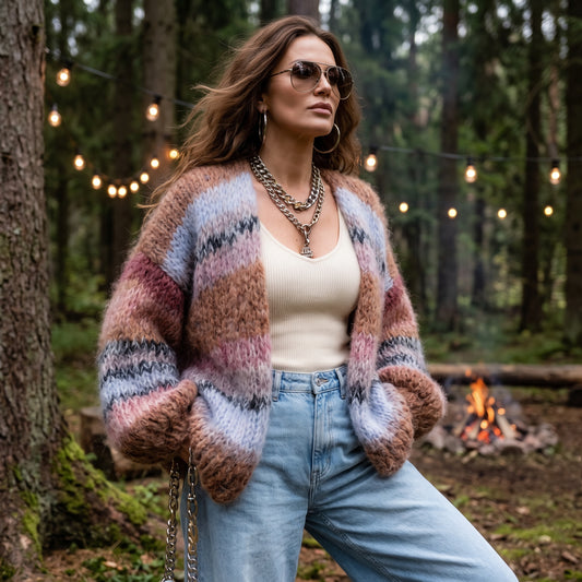 MYPZ Chunky Mohair-vest Walnut nr. 15