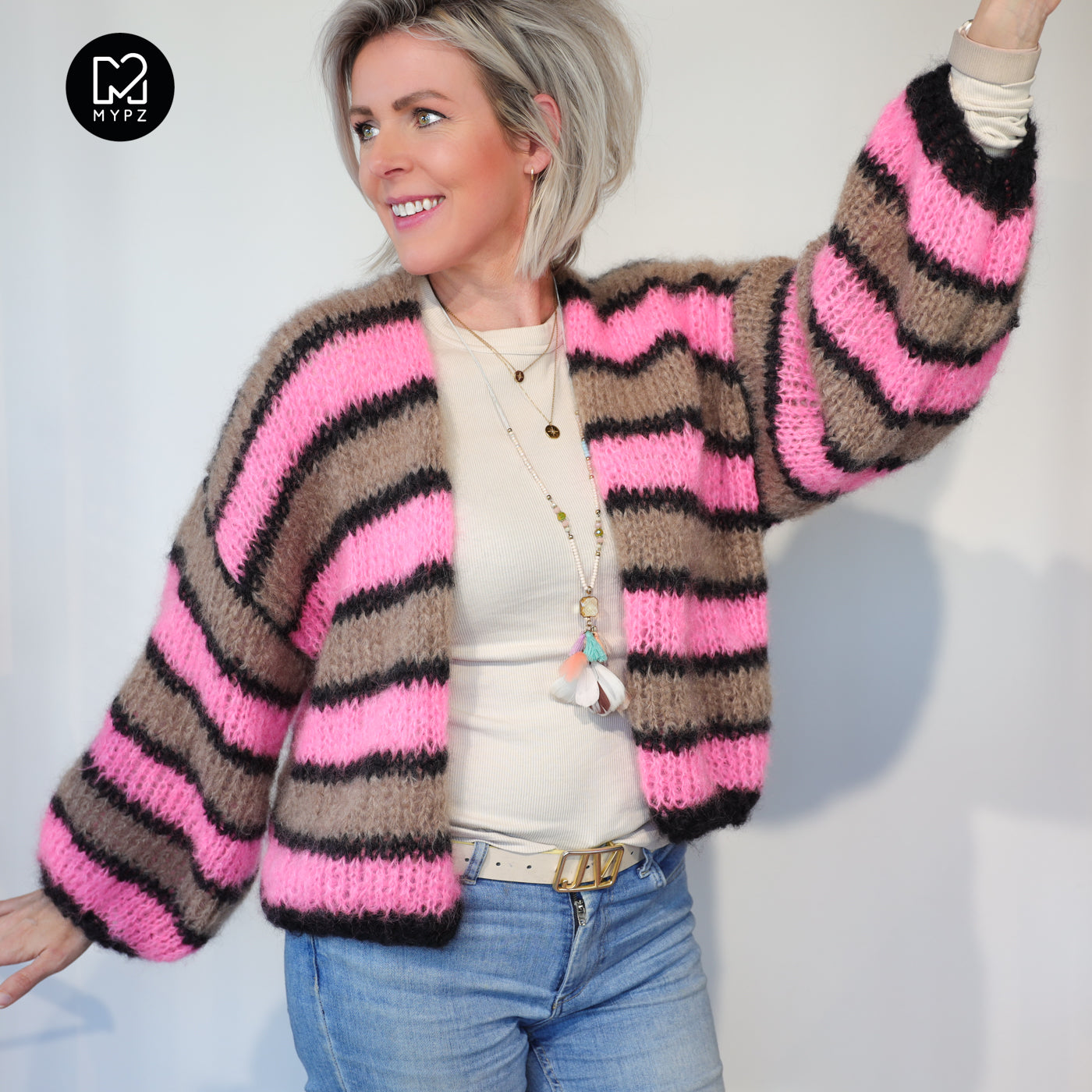 Breipatroon – MYPZ kort Light Mohair vest Zumy No10 (ENG-NL-DE)
