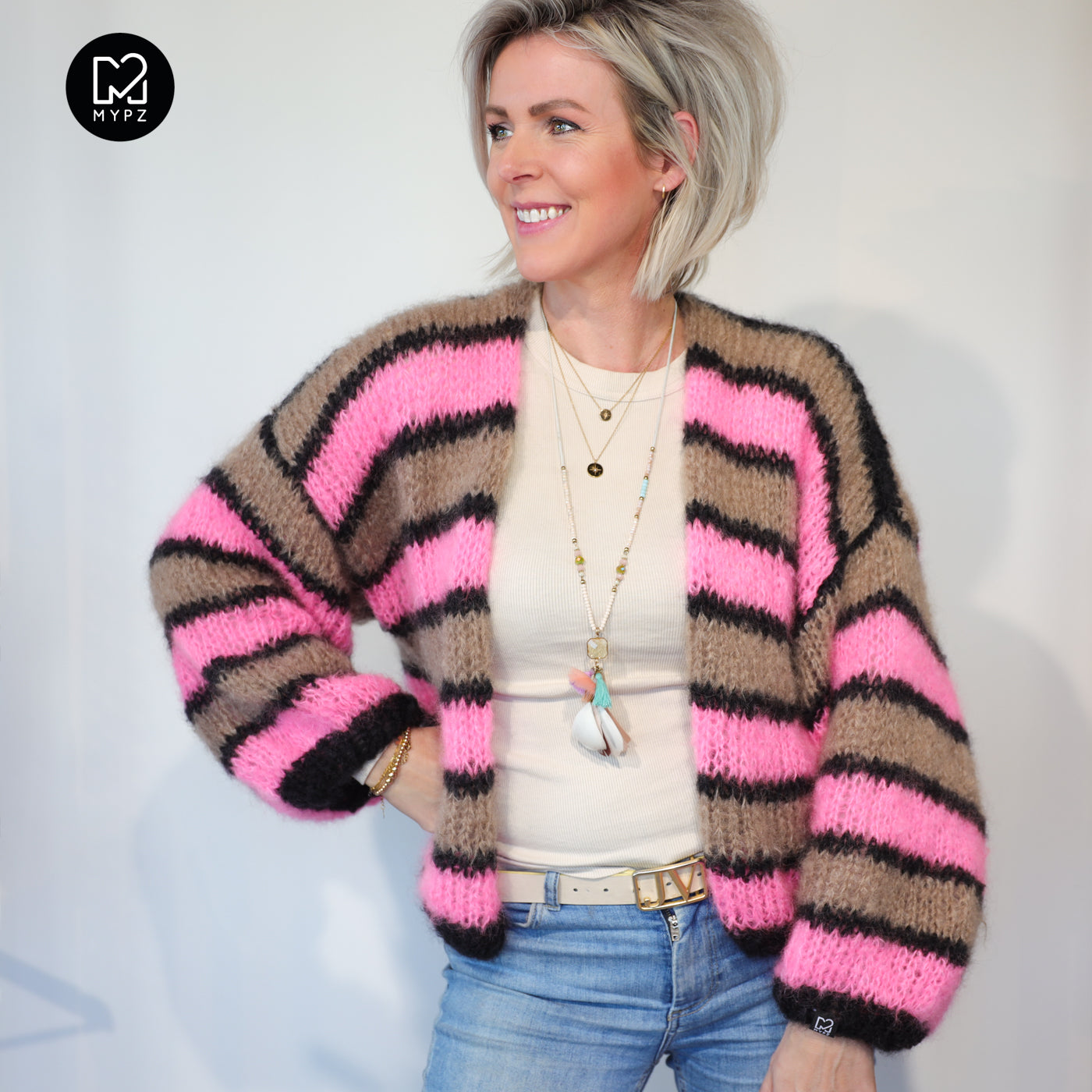 Breipatroon – MYPZ kort Light Mohair vest Zumy No10 (ENG-NL-DE)