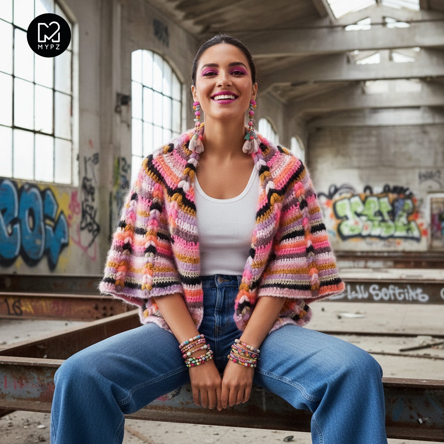 Haakpakket - MYPZ Boho omslagdoek CAL (ENG-NL-DE-FR-ES)
