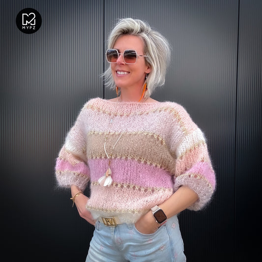 Knitting kit – MYPZ Basic Light Mohair Top Beige No10 (ENG-NL-DE-FR)