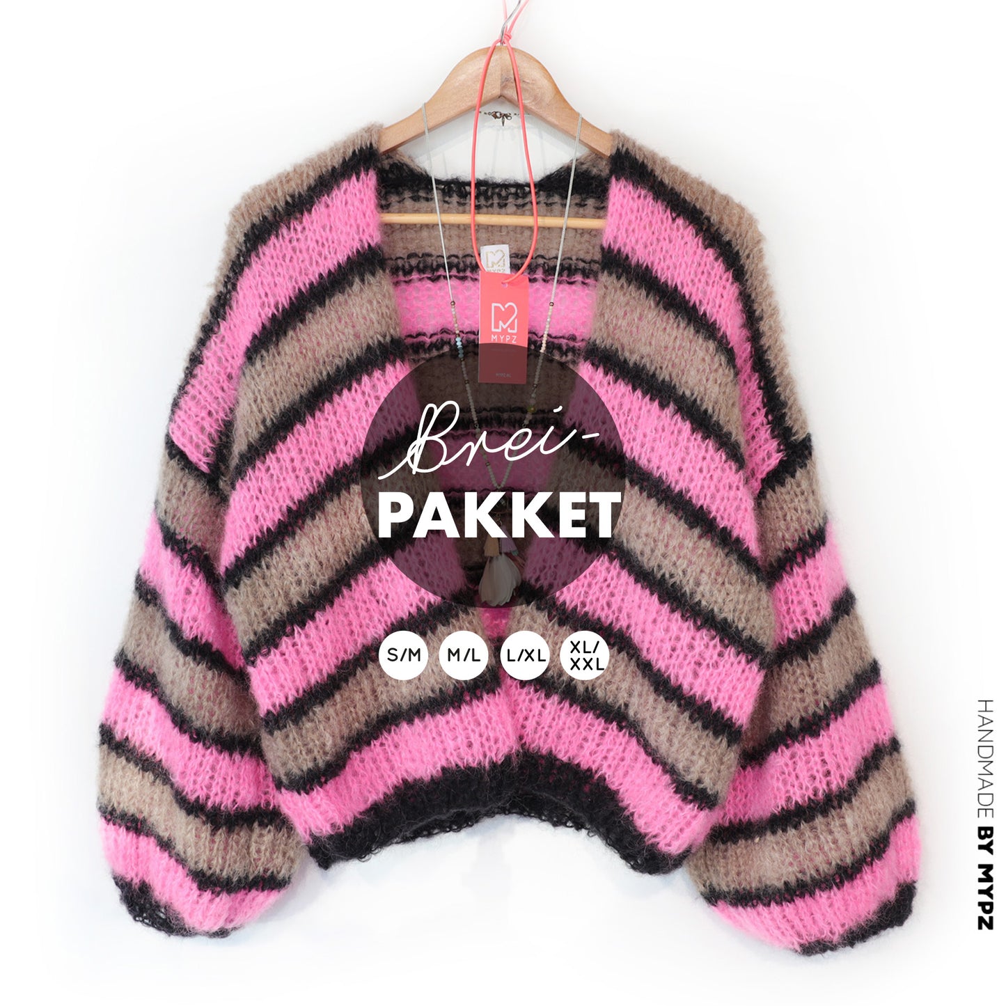 Breipakket – MYPZ kort Light Mohair vest Zumy No10 (ENG-NL-DE)