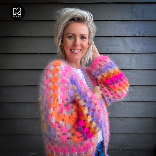 Haakpakket - MYPZ Hexagon Vest Pink Vibes (ENG-NL-DE)