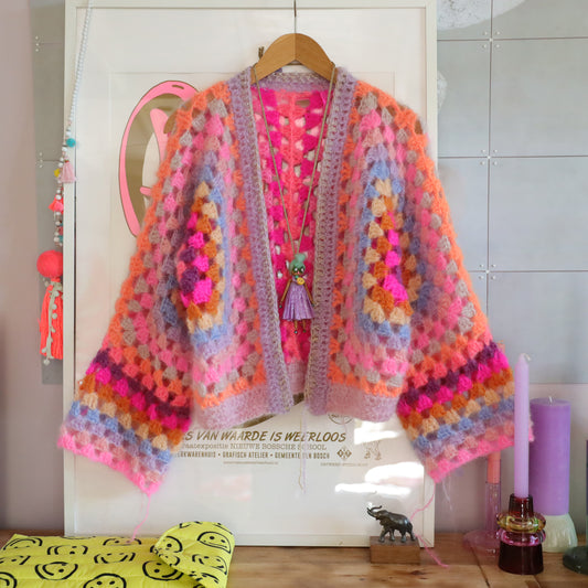 Haakpatroon - MYPZ Hexagon Cardigan Pink Vibes (ENG-NL-DE)