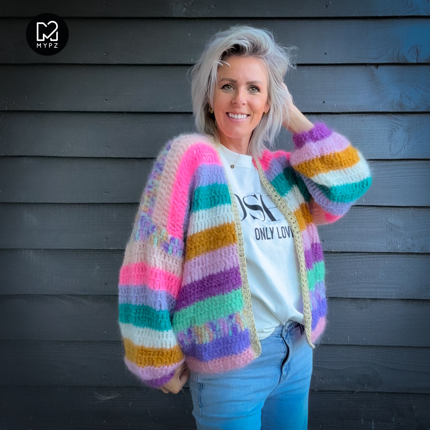 Haakpatroon - MYPZ Chunky Mohair cardigan Sunset Glow (ENG-NL-DE)
