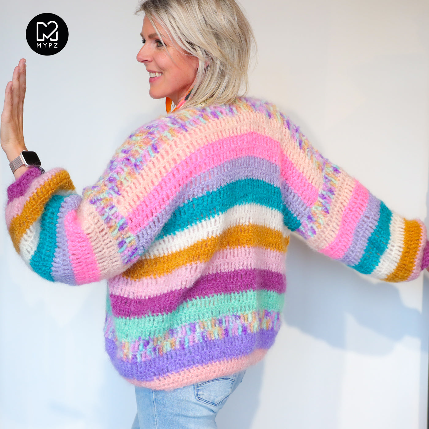 Haakpatroon - MYPZ Chunky Mohair cardigan Sunset Glow (ENG-NL-DE)