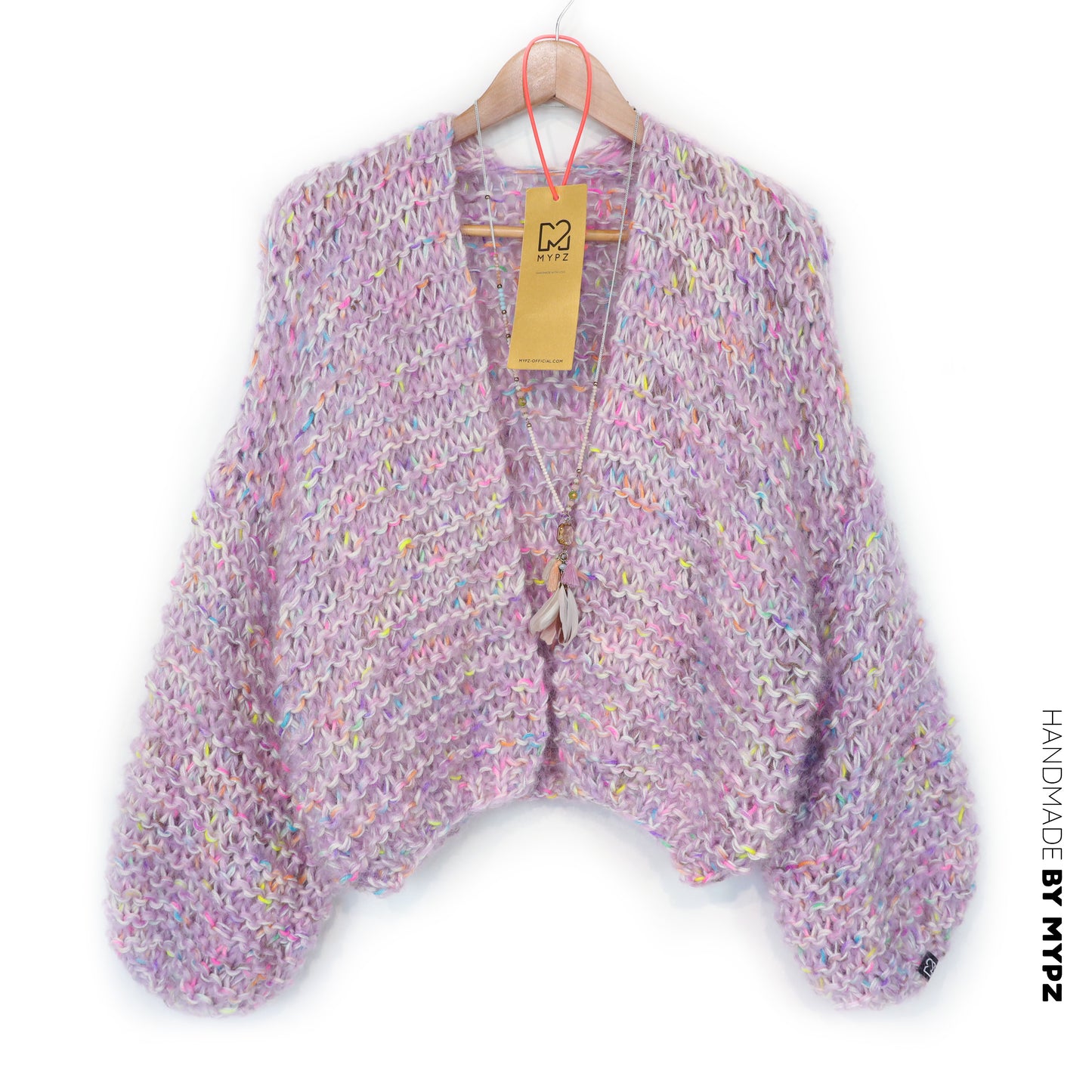 Breipatroon – MYPZ kort Chunky Mohair-Merino Cardigan Confetti Nights No.15 (ENG-NL-DE)