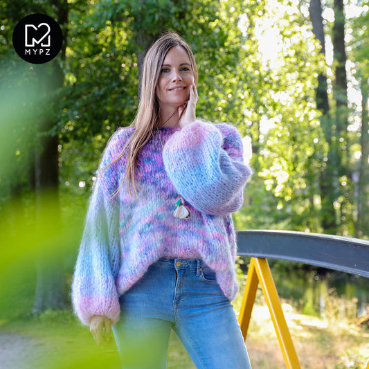 Breipatroon - MYPZ Basic Chunky Mohair Trui Heliotrope No15 (NL-ENG-DE)