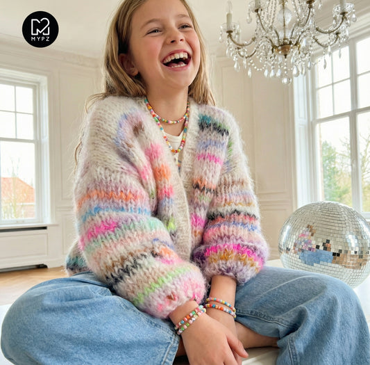 Breipakket – MYPZ Chunky Mohair Cardigan Scrap Yarn No12 (ENG-NL-DE)