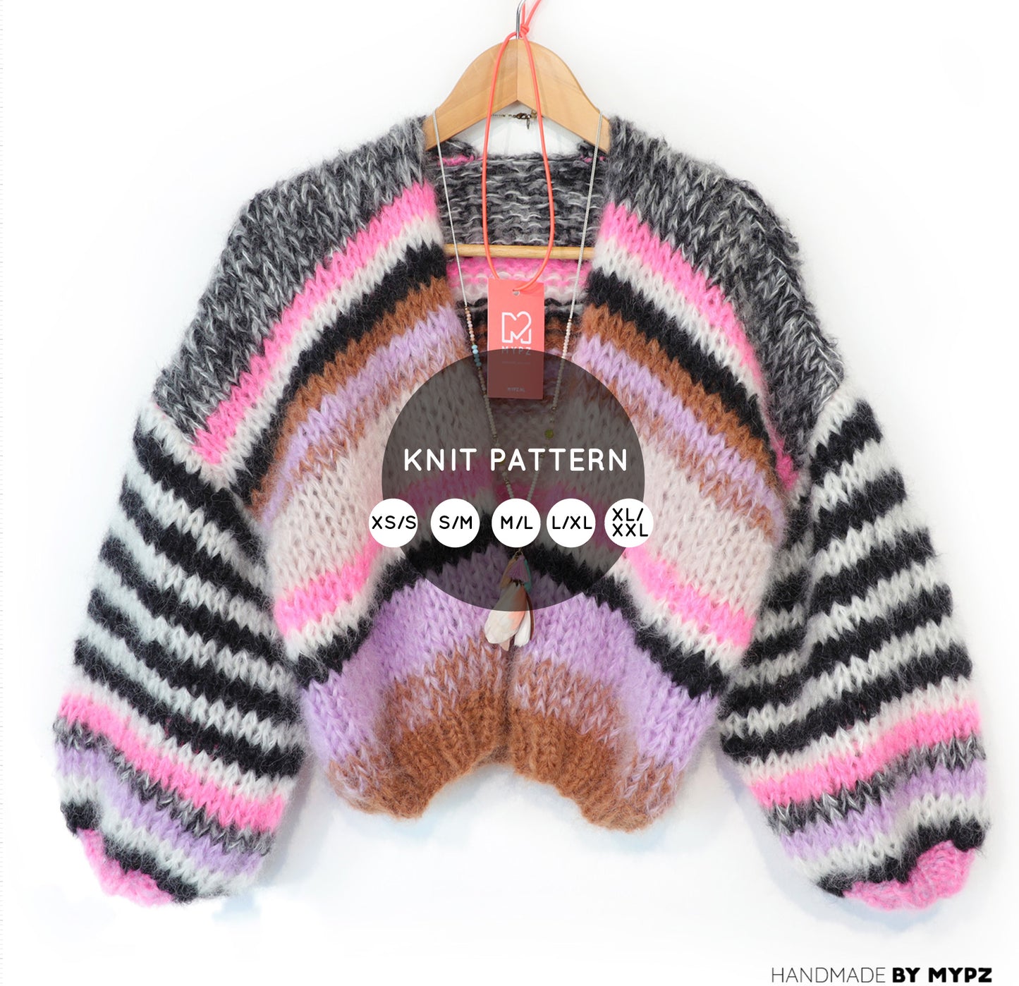 Breipatroon – Kort Chunky Mohair Vest Alex No.12 (ENG-NL-DE)