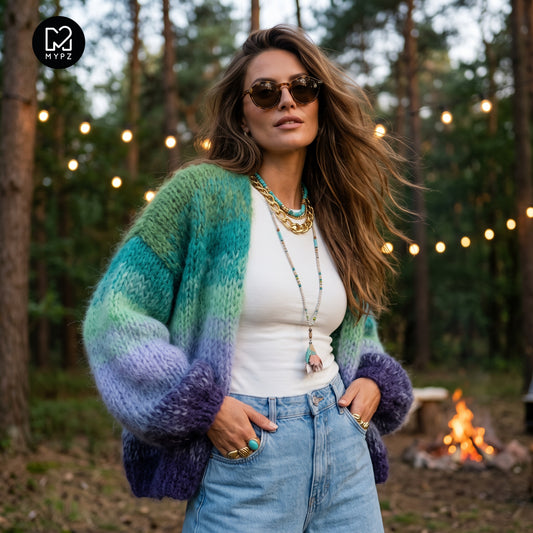 Knit pattern – MYPZ Chunky Mohair Cardigan Mystic Lagoon No15 (ENG-DE-NL-ES-FR-IT-DA-SV-NO)