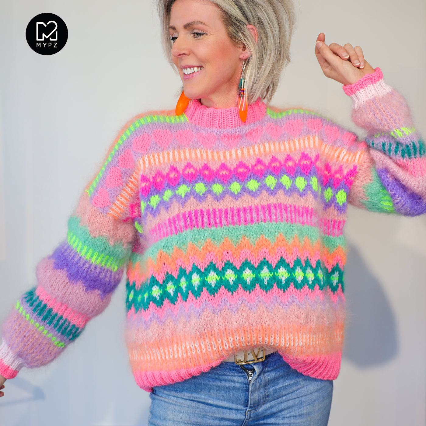 Breipakket – Chunky Mohair Trui Pink Sugar No.6 (ENG-NL-DE)