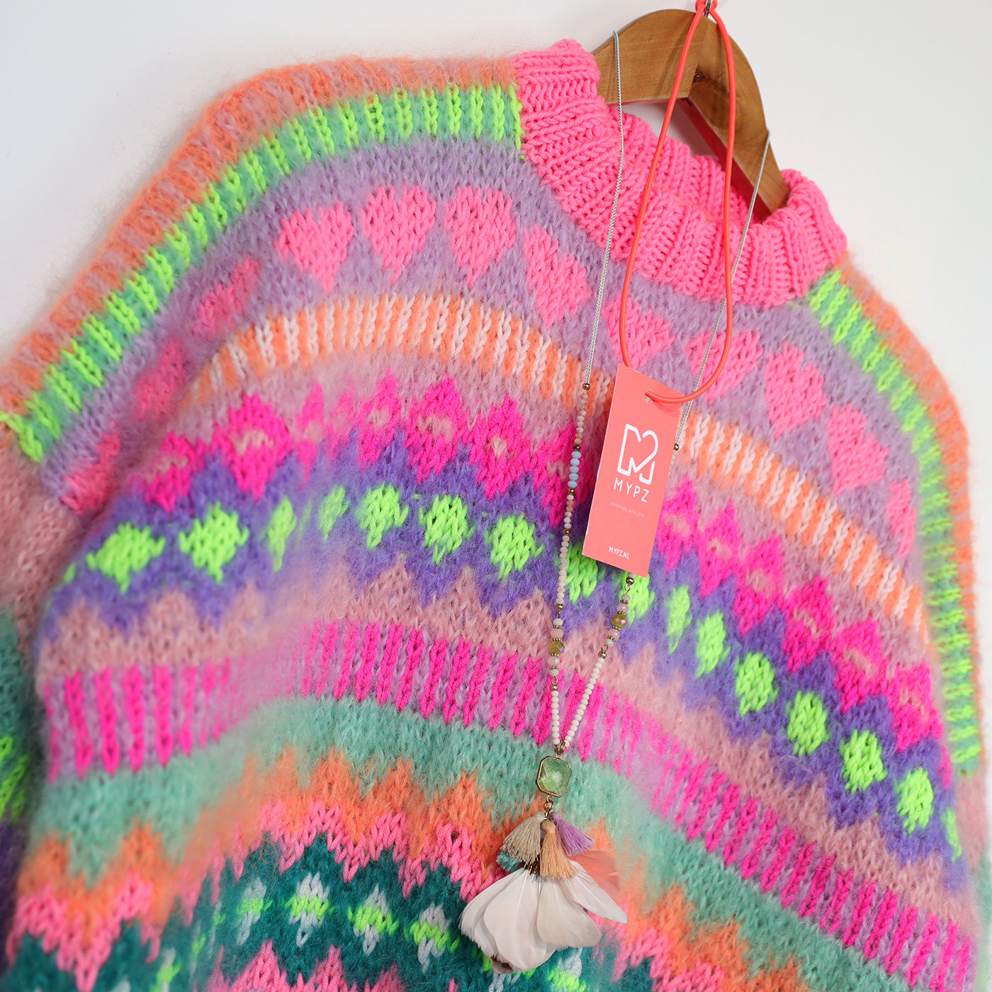 Breipakket – Chunky Mohair Trui Pink Sugar No.6 (ENG-NL-DE)