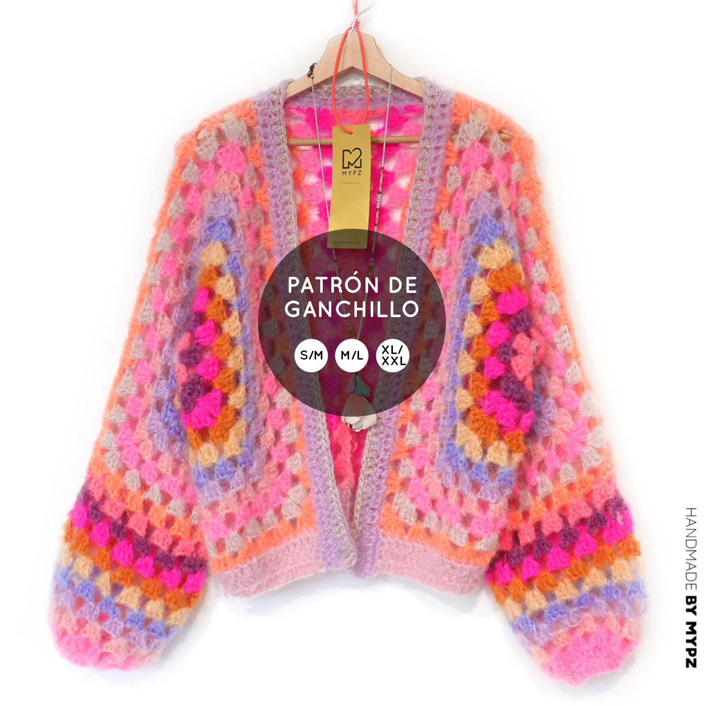 Haakpatroon - MYPZ Hexagon Cardigan Pink Vibes (ENG-NL-DE)