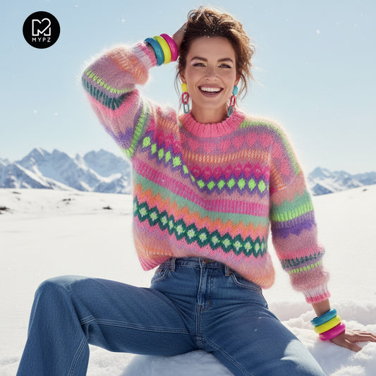 Breipakket – Chunky Mohair Trui Pink Sugar No.6 (ENG-NL-DE)