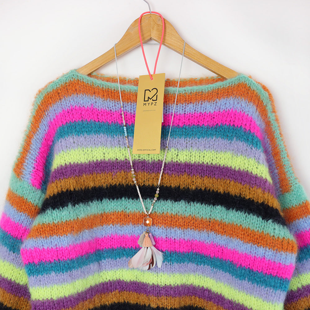 Breipatroon - Gestreepte mohair trui Dolce No6 (ENG-NL)