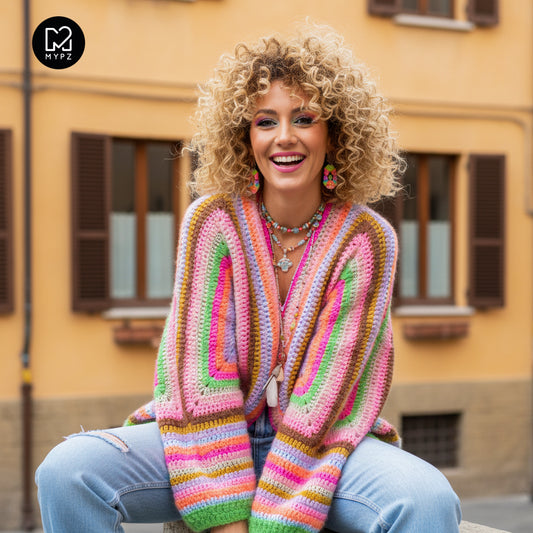 Haakpakket - MYPZ Hexagon Cardigan Vibrant Soul (ENG-NL-DE-FR-ES)