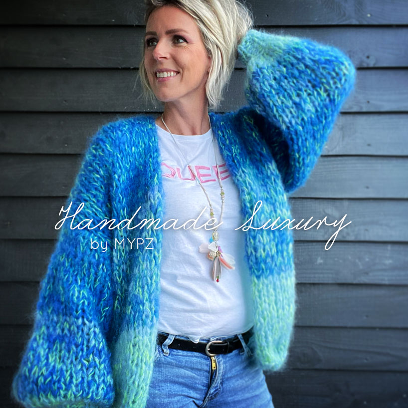 Breipakket - MYPZ Chunky Mohair Cardigan Ocean No.15 (ENG-NL)