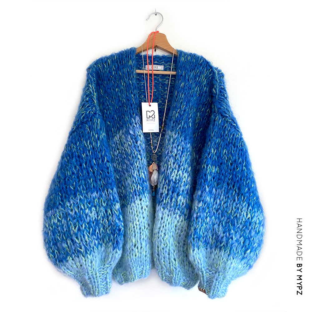 Breipakket - MYPZ Chunky Mohair Cardigan Ocean No.15 (ENG-NL)