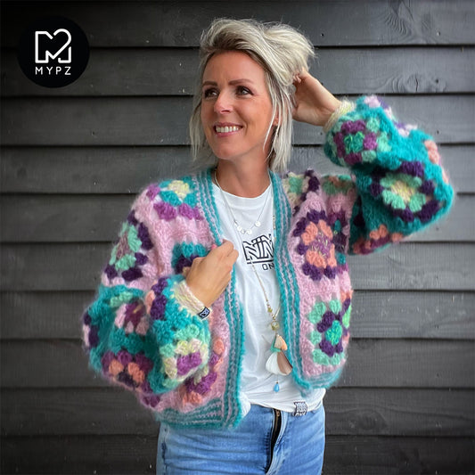 Haakpakket - MYPZ Granny square bomber vest Hailey (ENG-NL)