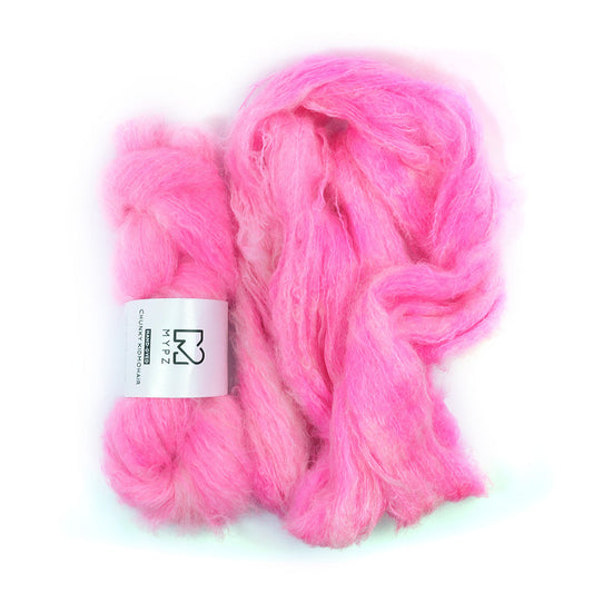 MYPZ Chunky kidmohair DK – handgeverfd Candy Pink
