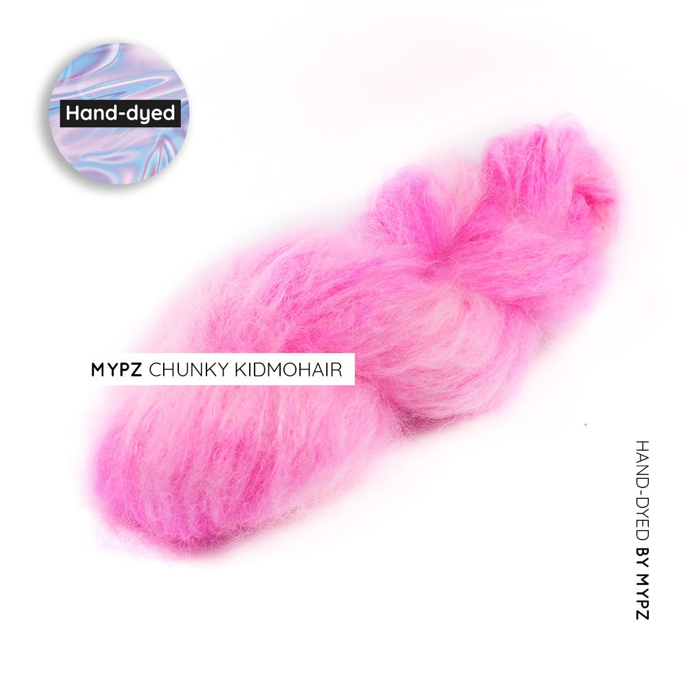 MYPZ Chunky kidmohair DK – handgeverfd Candy Pink