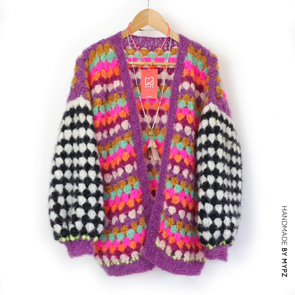 Haakpakket - MYPZ Mohair Granny stripes vest Fantasy (ENG-NL)