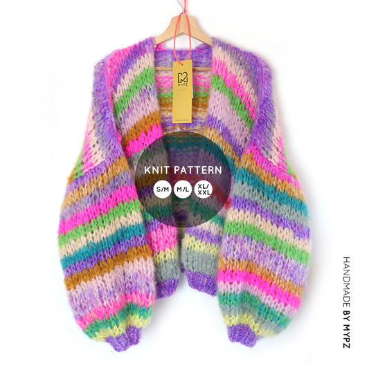Breipatroon – MYPZ kort Chunky Mohair vest Aurora No.15 (ENG-NL)