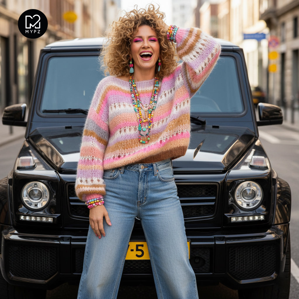 Breipatroon – Chunky Mohair Pullover Bijoux No.12 (ENG-NL-DE)